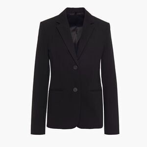 Helmut Lang Black Structured Silk Lined Blazer Sz 8